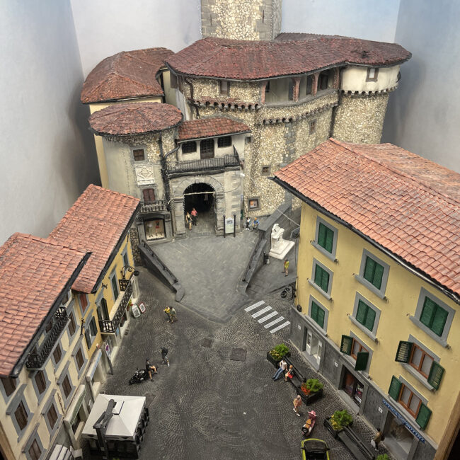 Diorama modellino di Castelnuovo di Garfagnana